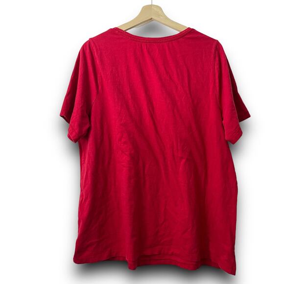 Catherines American Flag Summer 2015 Red Tee Shirt T-Shirt Size 14/16 W - Picture 3 of 7